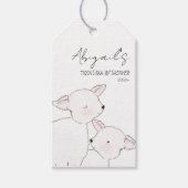 Little Lamb Baby shower Cadeaulabel (Voorkant)