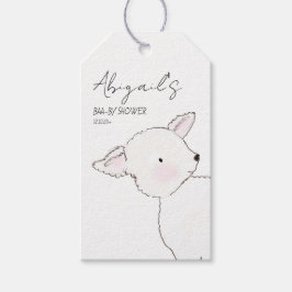 Little Lamb Baby shower Cadeaulabel
