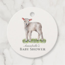 Little Lamb Baby shower Dank u Bedankjes Labels