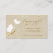 Little Lamb Baby shower Diaper Raffle Ticket Informatiekaartje (Voorkant)