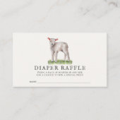 Little Lamb Baby shower Diaper Raffle Ticket Informatiekaartje (Voorkant)