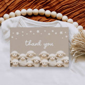 Little Lamb Baby shower Flat Dank u kaart