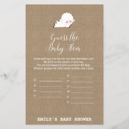 Little Lamb Baby shower Game PRINED
