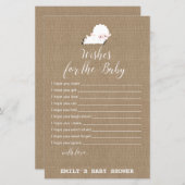 Little Lamb Baby shower Game PRINED (Voorkant / Achterkant)