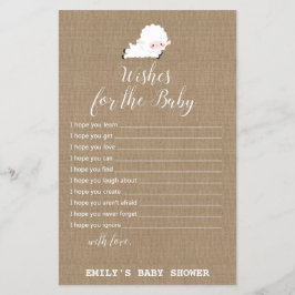 Little Lamb Baby shower Game PRINED