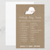 Little Lamb Baby shower Game PRINED (Voorkant / Achterkant)
