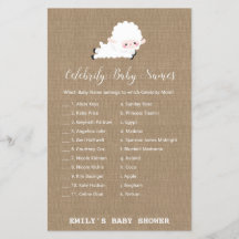 Little Lamb Baby shower Game PRINED