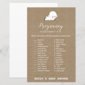 Little Lamb Baby shower Game PRINED (Voorkant / Achterkant)