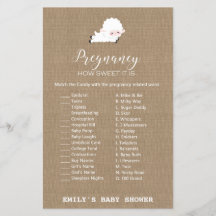 Little Lamb Baby shower Game PRINED