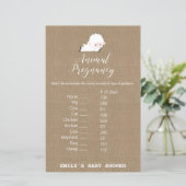 Little Lamb Baby shower Game PRINED (Staand voorkant)