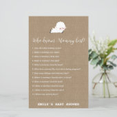 Little Lamb Baby shower Game PRINED (Staand voorkant)