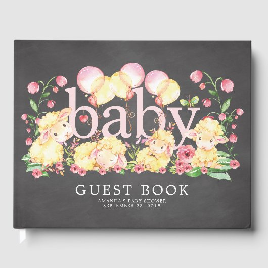 Little Lamb Baby shower Gastenboek (Voorkant)