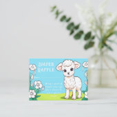 Little Lamb Baby shower Informatiekaartje (Staand voorkant)