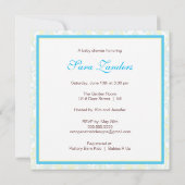 Little Lamb Baby shower Invitation | Blauw Kaart (Achterkant)