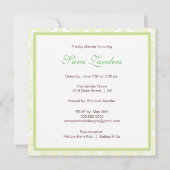 Little Lamb Baby shower Invitation | Groen Kaart (Achterkant)