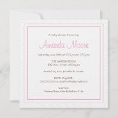 Little Lamb Baby shower Invitation Kaart (Achterkant)