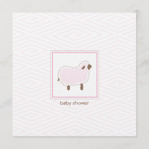 Little Lamb Baby shower Invitation Kaart