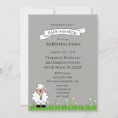 Little Lamb Baby shower Invitation Kaart (Voorkant)