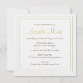 Little Lamb Baby shower Invitation Kaart (Achterkant)