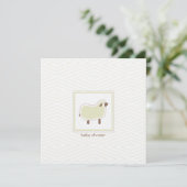 Little Lamb Baby shower Invitation Kaart (Staand voorkant)