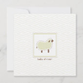 Little Lamb Baby shower Invitation Kaart (Voorkant)