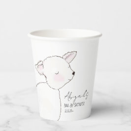 Little Lamb Baby shower Papieren Bekers