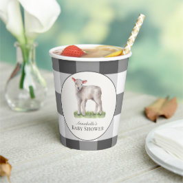 Little Lamb Baby shower Papieren Bekers