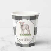 Little Lamb Baby shower Papieren Bekers (Voorkant)