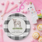 Little Lamb Baby shower Papieren Bordje (Feest)
