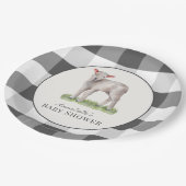 Little Lamb Baby shower Papieren Bordje (Gekanteld)