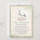 Little Lamb Baptism Geslacht Neutrale Uitnodiging (Voorkant)