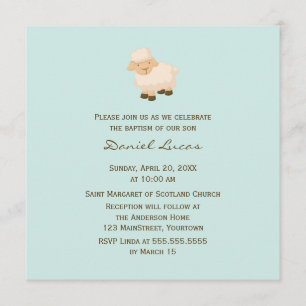 Little Lamb Baptisme Kaart