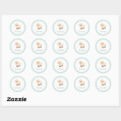 Little Lamb Baptisme Ronde Sticker (Vel)