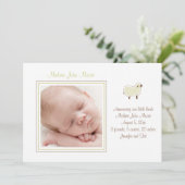 Little Lamb Birth Announement Aankondiging (Staand voorkant)