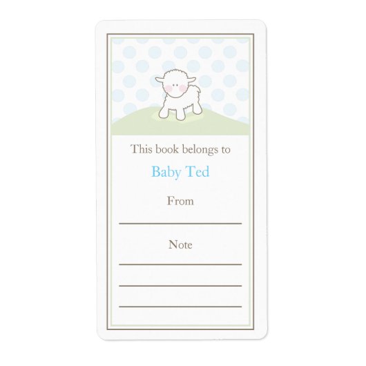 Little Lamb Bookplate Etiket (Voorkant)