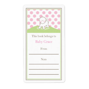 Little Lamb Bookplate Etiket