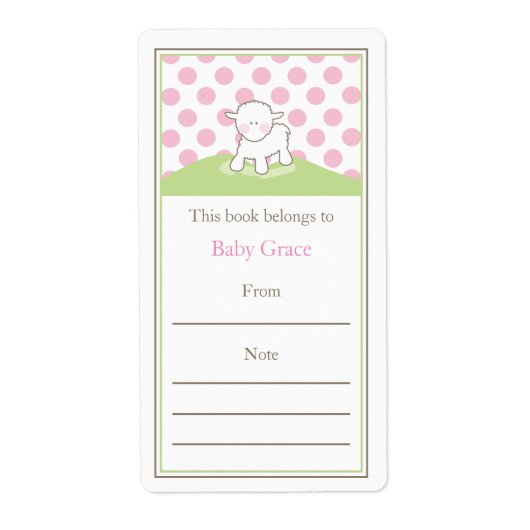 Little Lamb Bookplate Etiket (Voorkant)
