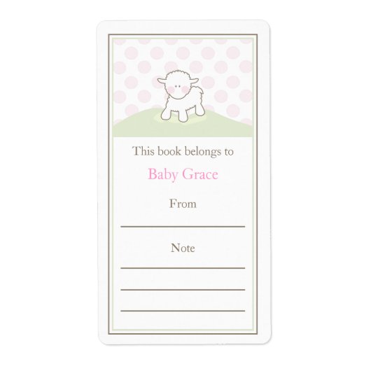 Little Lamb Bookplate Etiket (Voorkant)