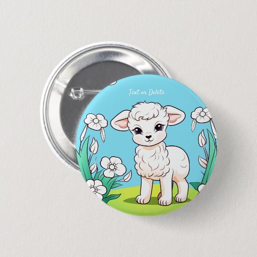 Little Lamb Button (Voorkant /achterkant)