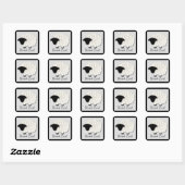 Little Lamb Dank u Stickers (vierkant) (Vel)