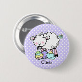 Little Lamb Easter Pin (pd) Ronde Button 5,7 Cm (Voorkant /achterkant)