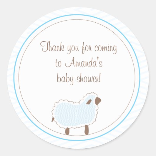 Little Lamb Favor Sticker (Voorkant)