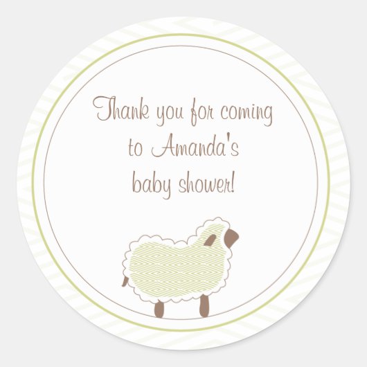 Little Lamb Favor Sticker (Voorkant)