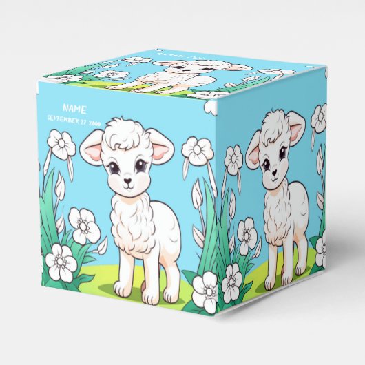 Little Lamb Favoriete Box Bedankdoosjes (Voorkant Zijde)