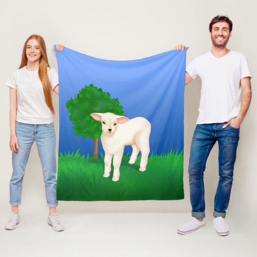 Little Lamb Fleece Deken (In situ)