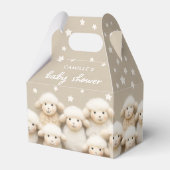 Little Lamb Gender Neutral Baby shower Bedankdoosjes (Achterkant)