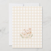 Little Lamb Gender Neutral Baby Shower Kaart (Achterkant)