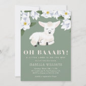 Little Lamb Gender Neutral Baby shower Kaart (Voorkant)