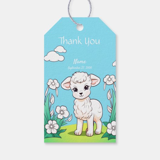 Little Lamb Gift Label Cadeaulabel (Achterkant)