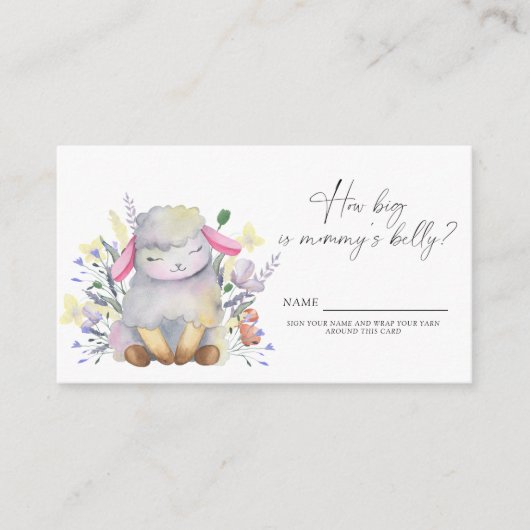 Little Lamb Hoe groot is mama's buik spel Informatiekaartje (Voorkant)